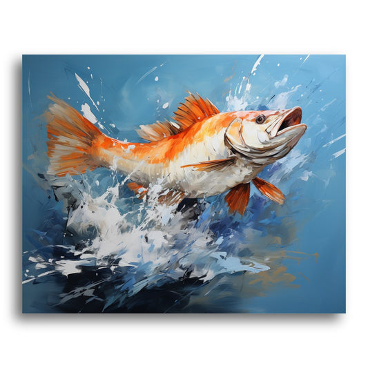 Leaping Redfish Splash – Paint by Numbers Kit