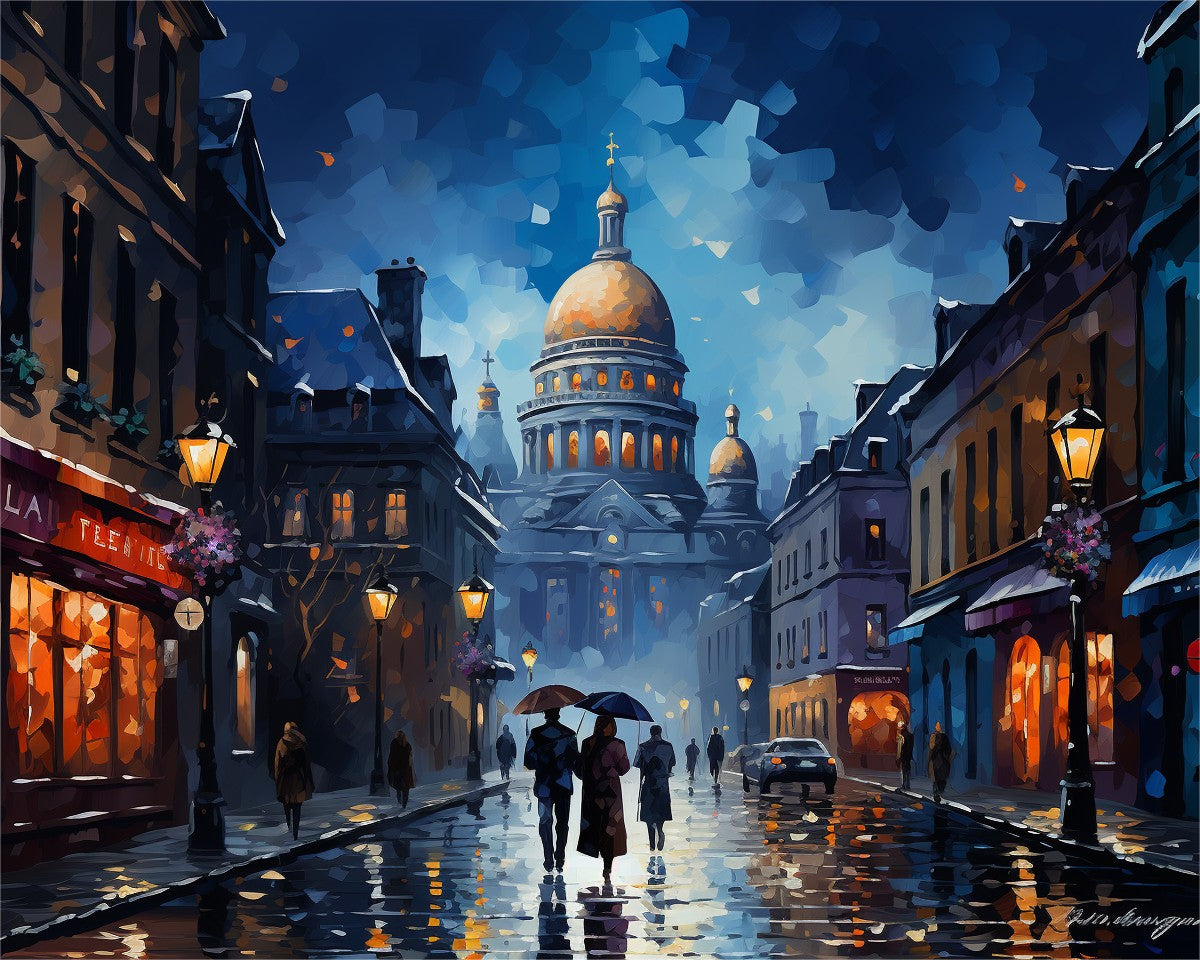Golden Dome Evening – Paint by Numbers Kit