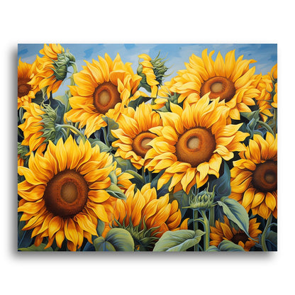 Radiant Sunflower Bloom – Paint by Numbers Kit
