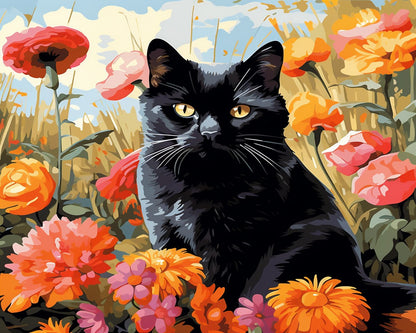 Midnight Cat Garden – Paint by Numbers Kit