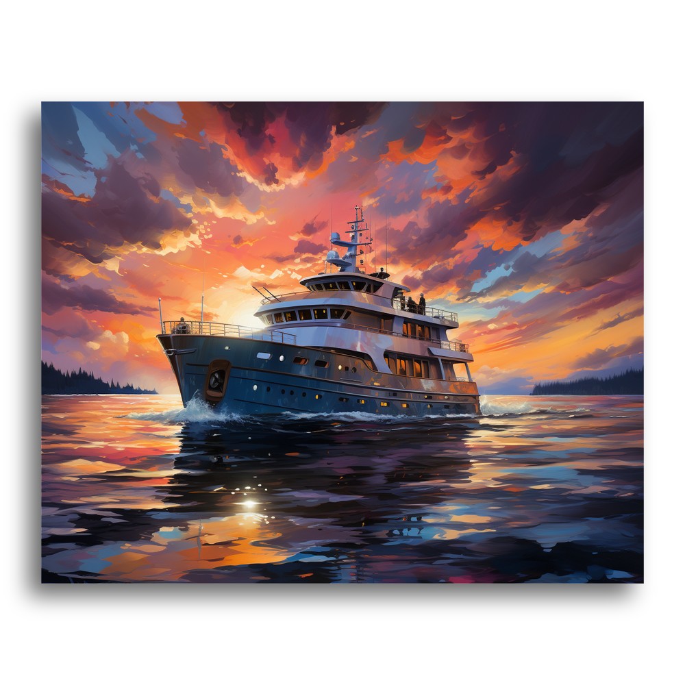 Sunset Yacht Voyage – Paint by Numbers Kit