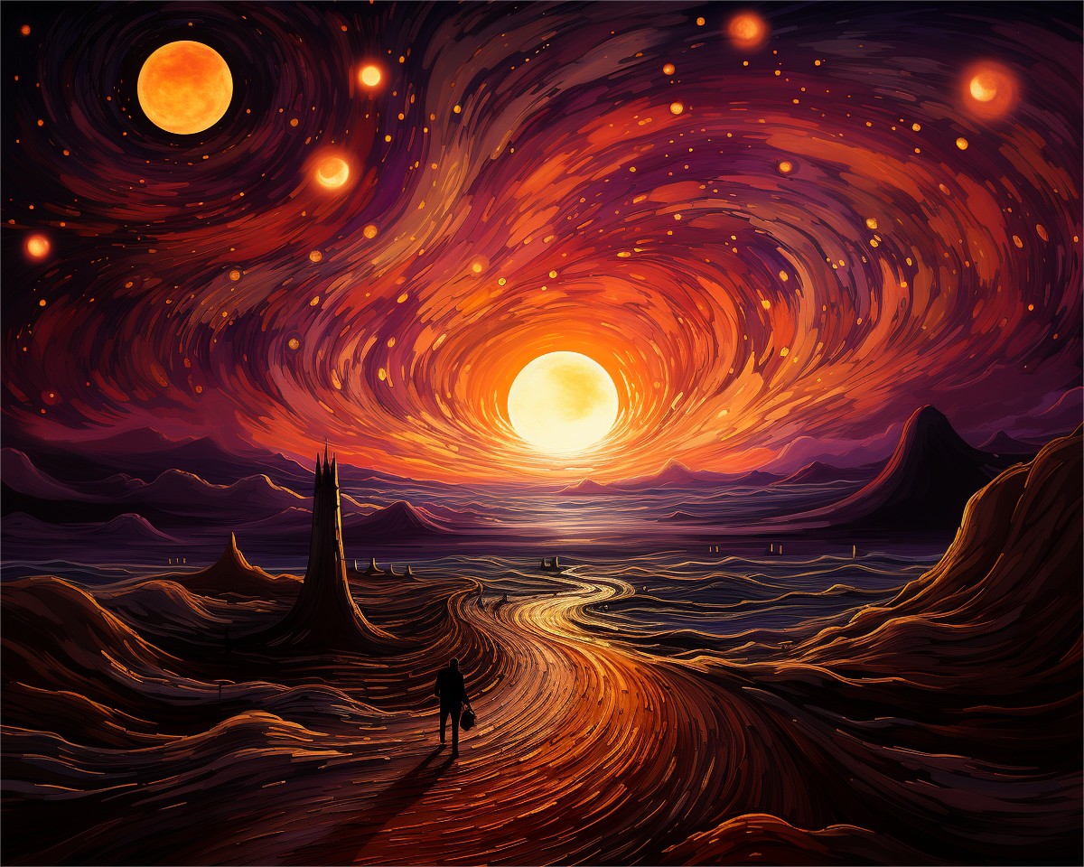 Celestial Sunset Path – Paint by Numbers Kit