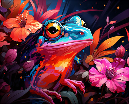 Vibrant Jungle Frog – Paint by Numbers Kit