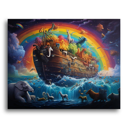 Rainbow Ark Voyage – Paint by Numbers Kit