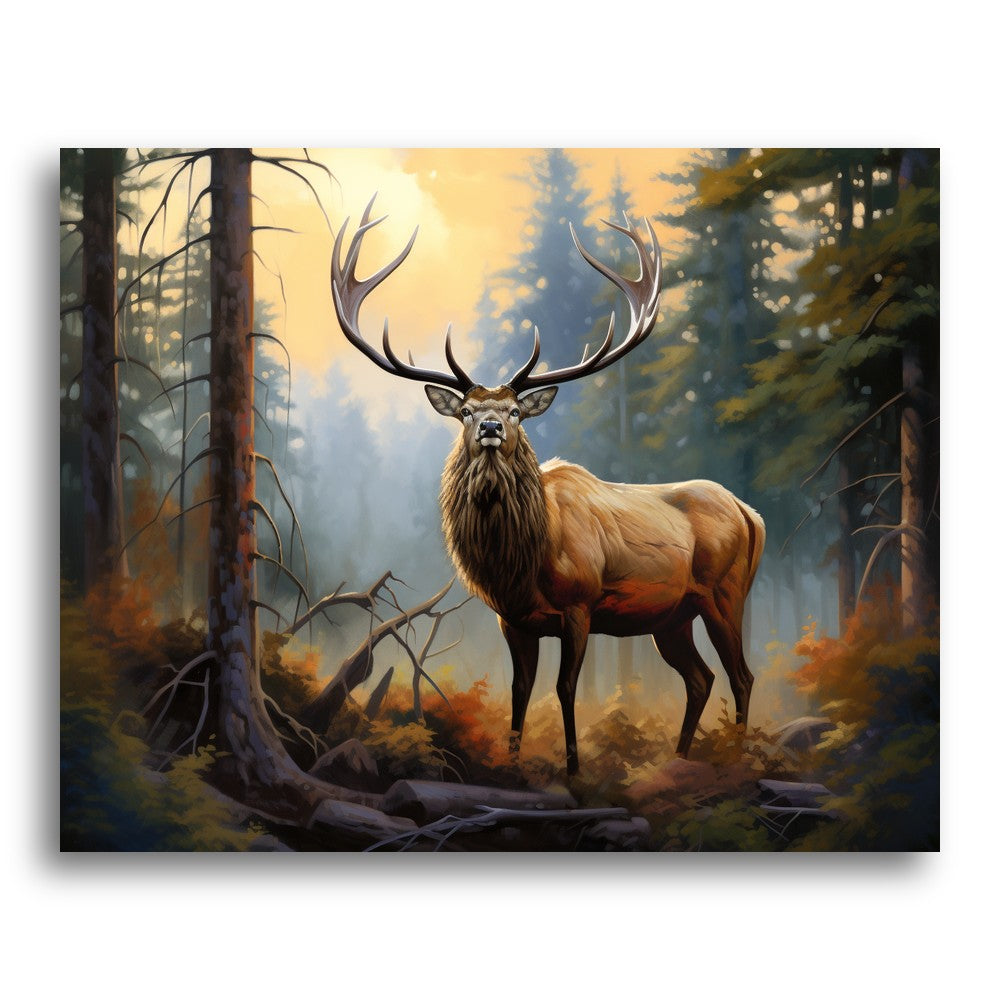 Majestic Forest Elk – Paint by Numbers Kit