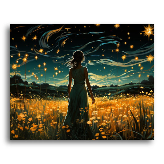 Starlit Meadow Walk – Paint by Numbers Kit