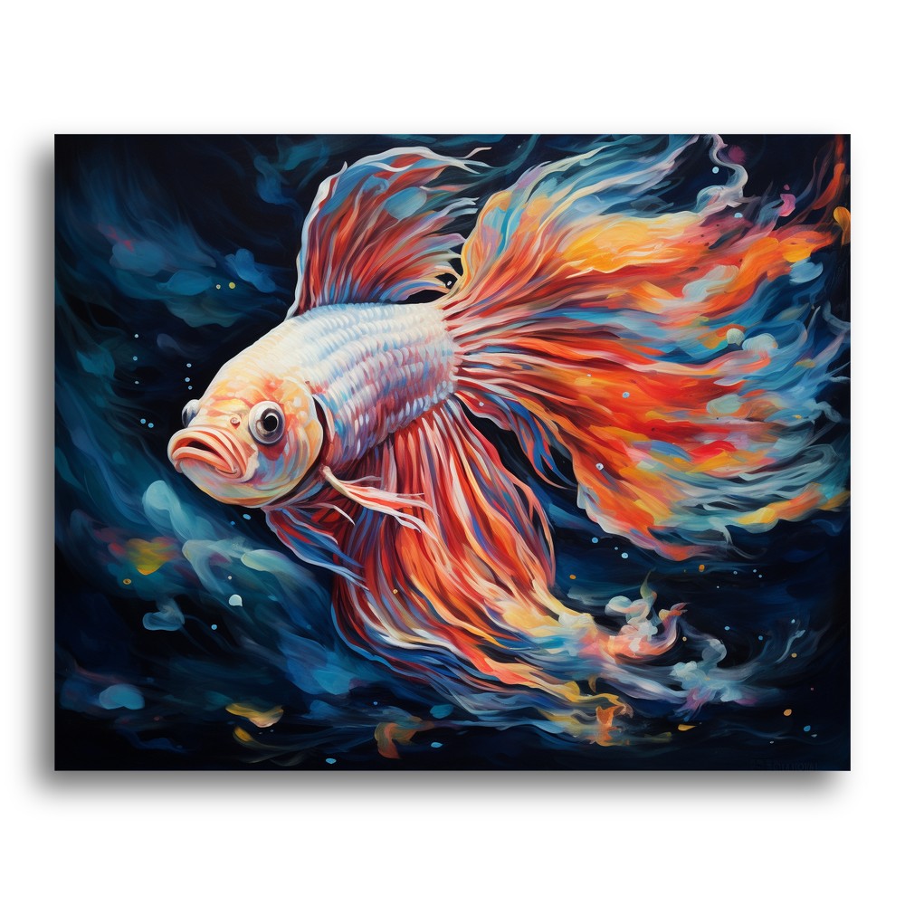 Flaming Betta Fish – Paint by Numbers Kit