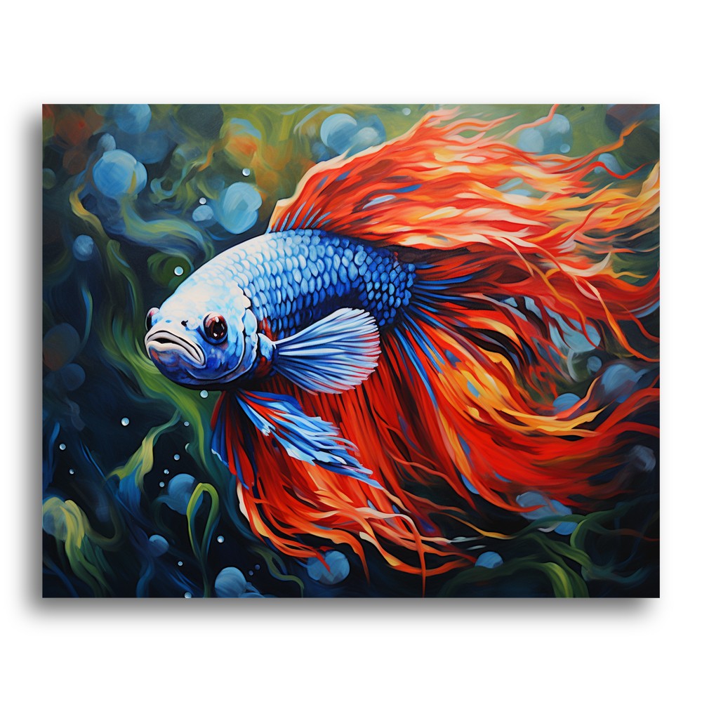 Flaming Betta Fish – Paint by Numbers Kit