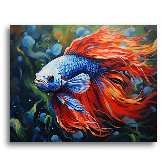 Flaming Betta Fish – Paint by Numbers Kit