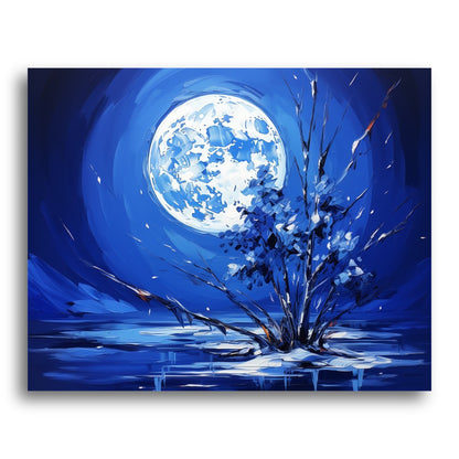 Moonlit Winter Tree – Paint by Numbers Kit