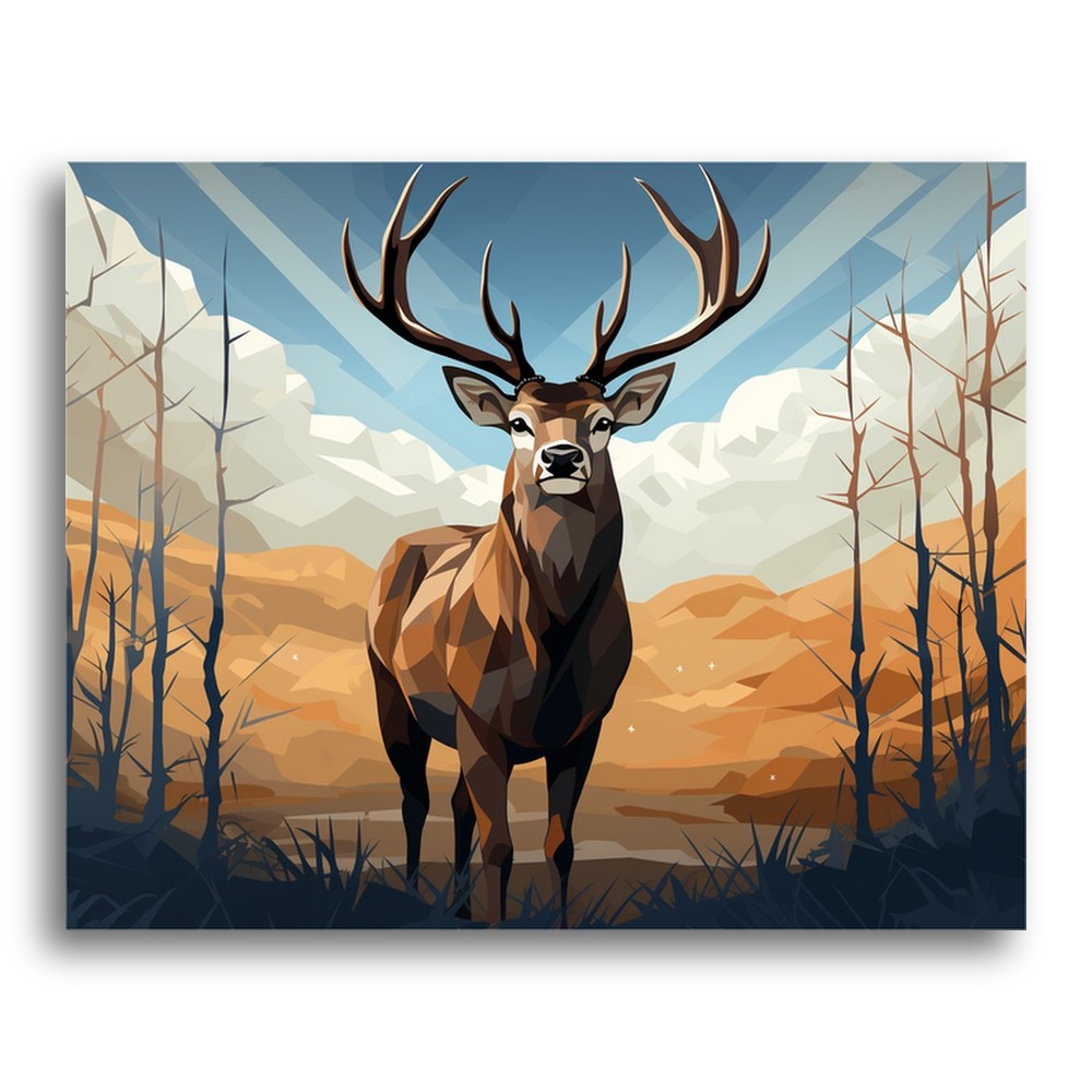 Majestic Stag Landscape – Paint by Numbers Kit
