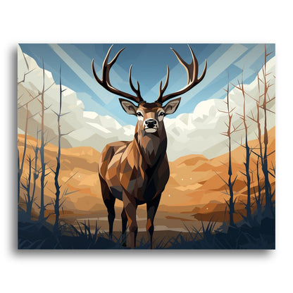 Majestic Stag Landscape – Paint by Numbers Kit