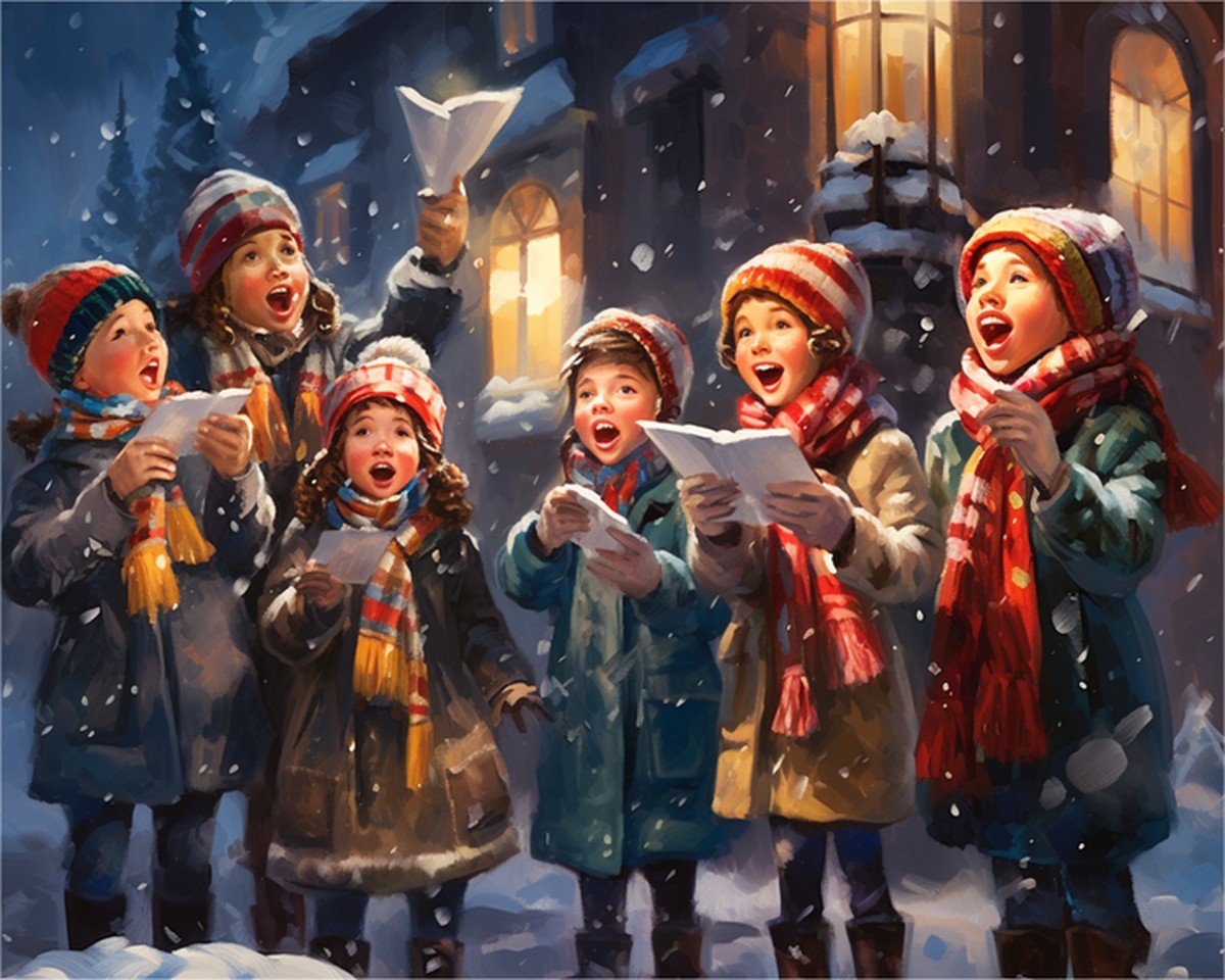 Winter Carolers Choir – Paint by Numbers Kit