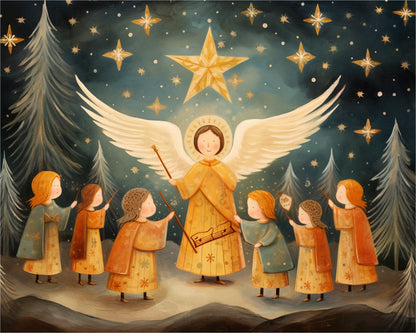Angel and Choir Children – Paint by Numbers Kit