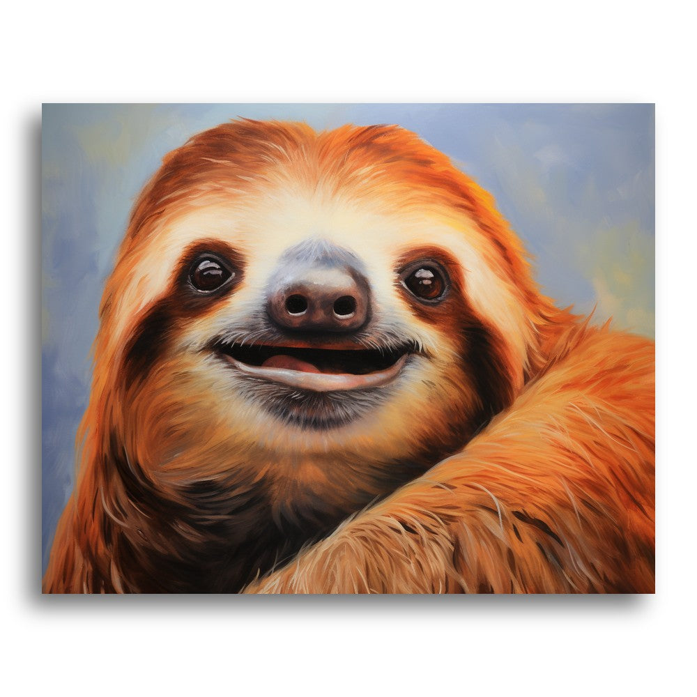 Smiling Sloth Portrait – Paint by Numbers Kit