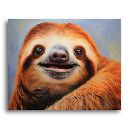 Smiling Sloth Portrait – Paint by Numbers Kit