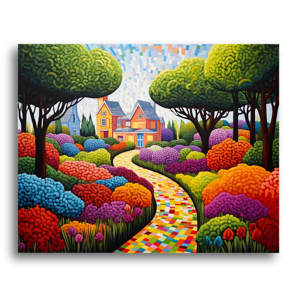 Colorful Garden Pathway – Paint by Numbers Kit