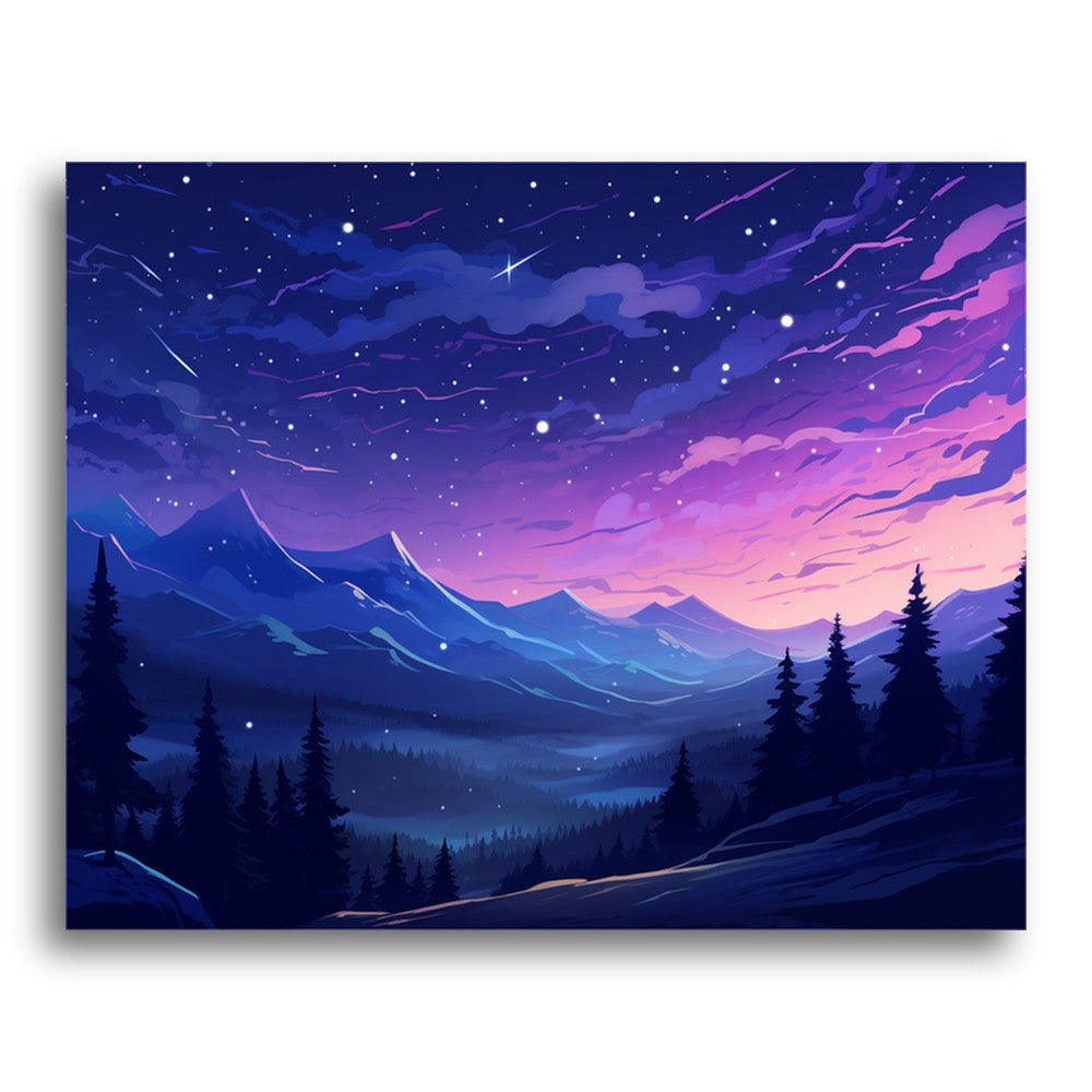 Twilight Mountain Sky – Paint by Numbers Kit