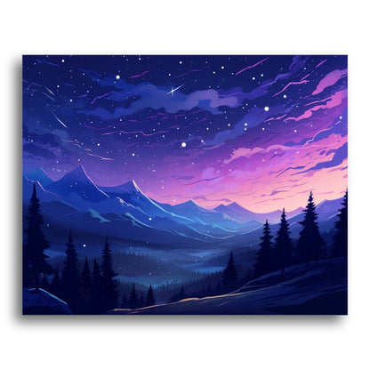 Twilight Mountain Sky – Paint by Numbers Kit