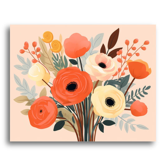 Elegant Anemone Bouquet – Paint by Numbers Kit