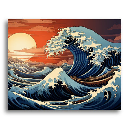 Sunset Ocean Wave – Paint by Numbers Kit