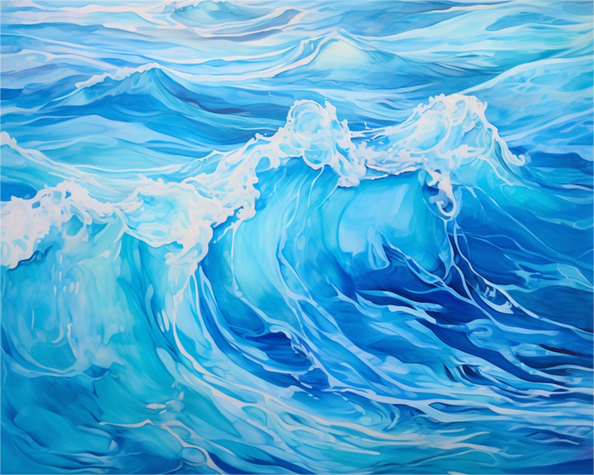 Ocean Wave Crest – Paint by Numbers Kit