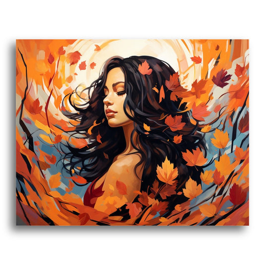 Autumn Breeze Woman – Paint by Numbers Kit