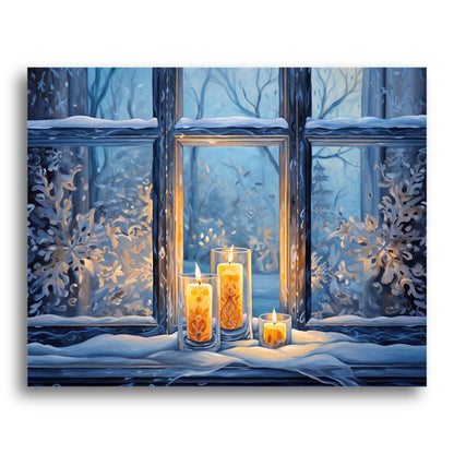 Winter Candle Glow – Paint by Numbers Kit