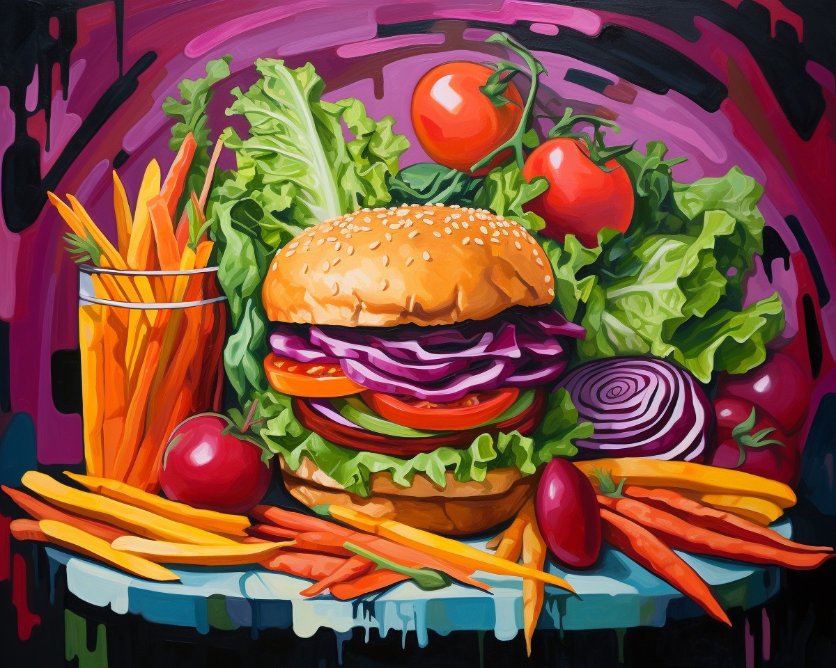 Garden Fresh Burger – Paint by Numbers Kit