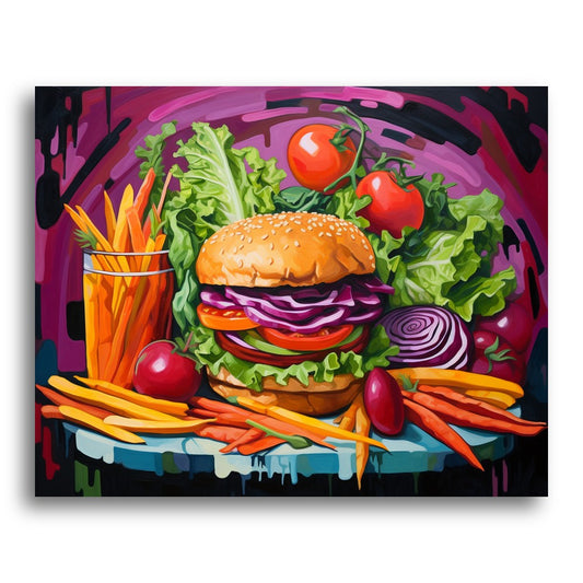 Garden Fresh Burger – Paint by Numbers Kit
