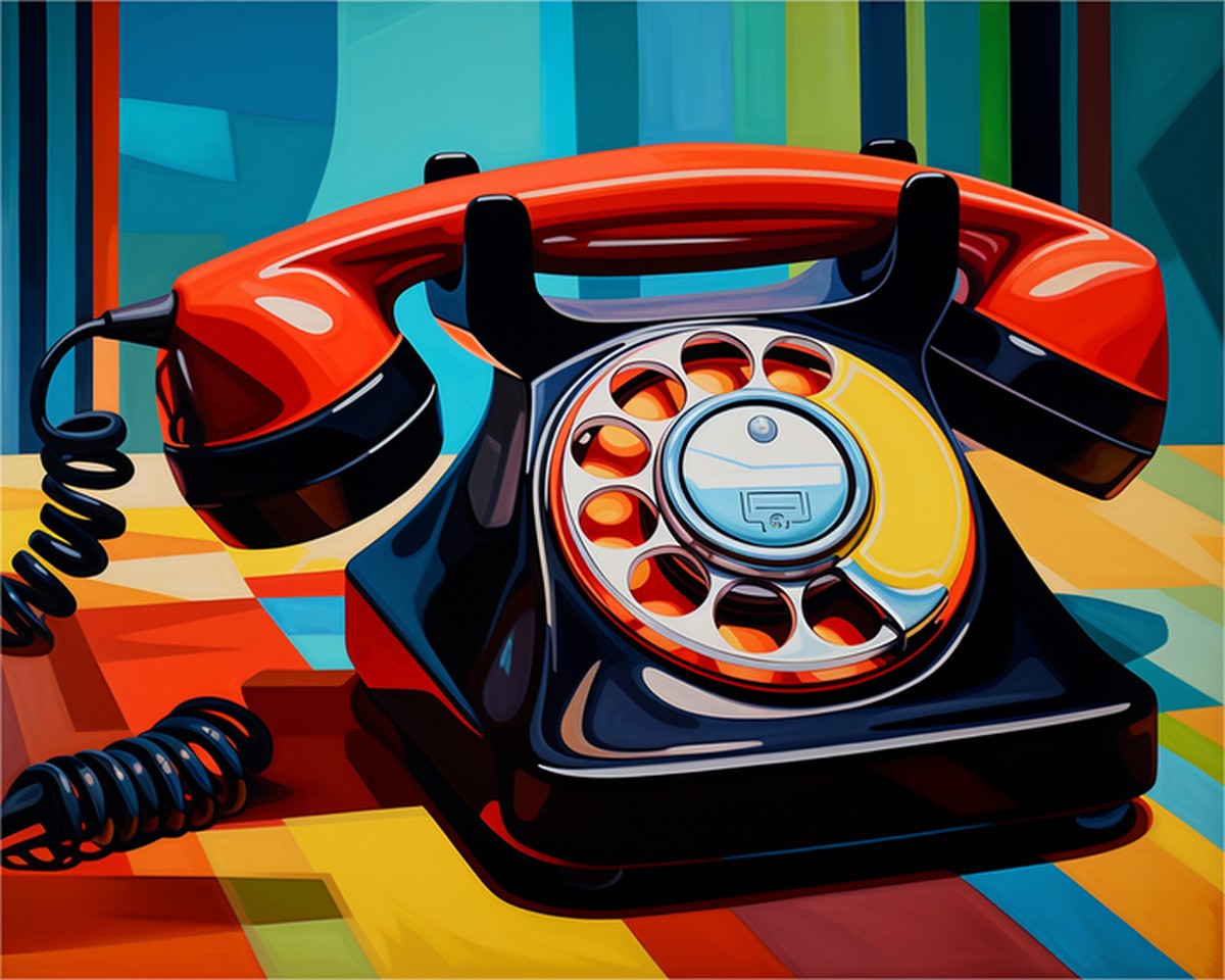Retro Rotary Telephone – Paint by Numbers Kit