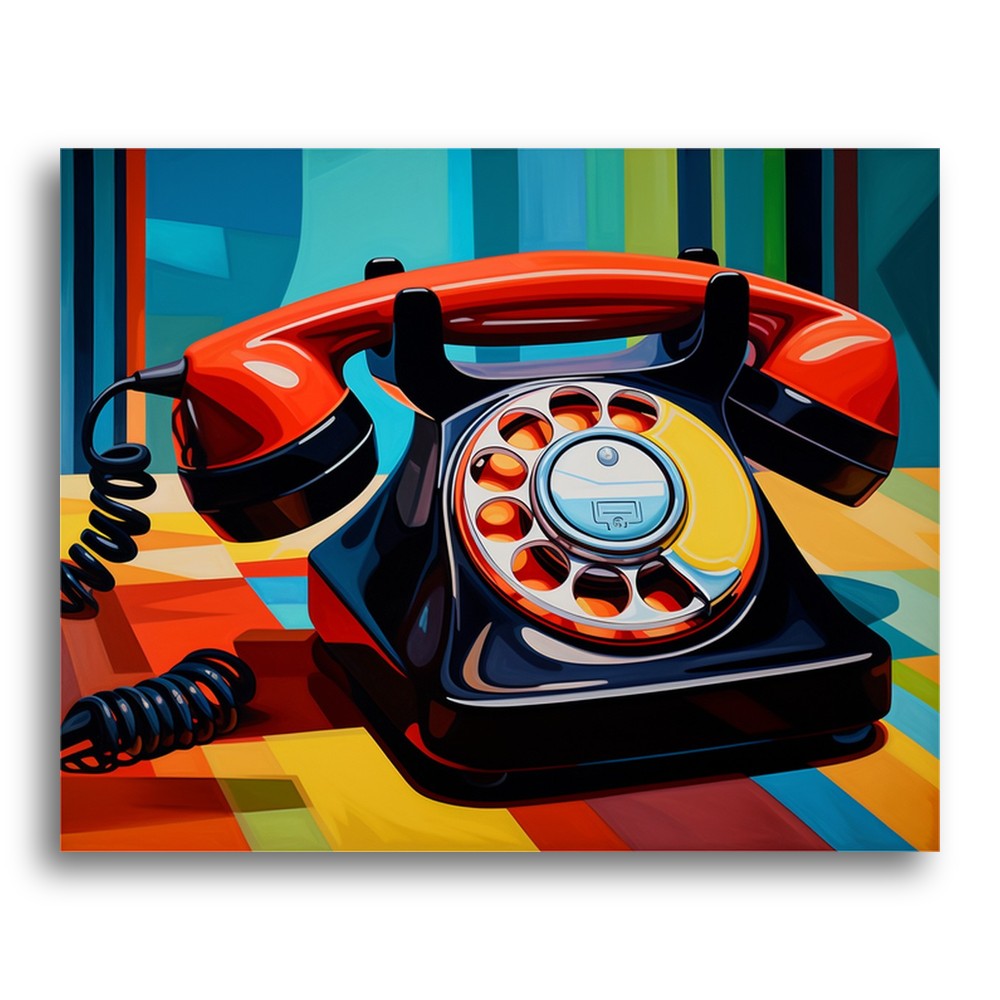 Retro Rotary Telephone – Paint by Numbers Kit