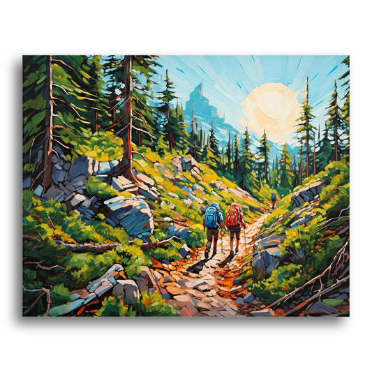 Mountain Trail Hikers – Paint by Numbers Kit