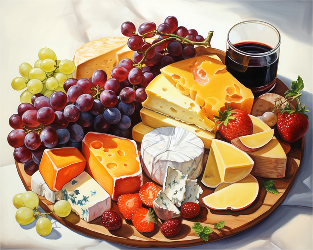 Gourmet Cheese Platter – Paint by Numbers Kit