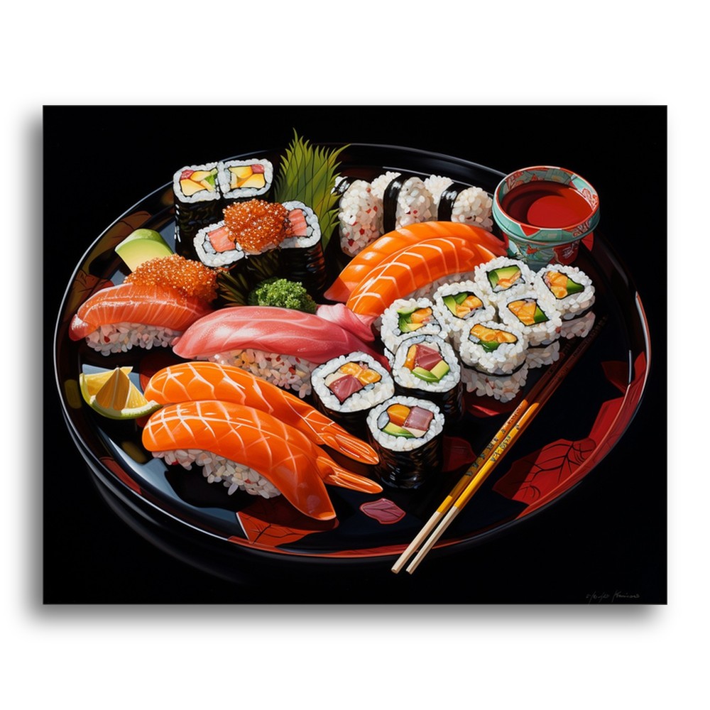 Elegant Sushi Platter – Paint by Numbers Kit