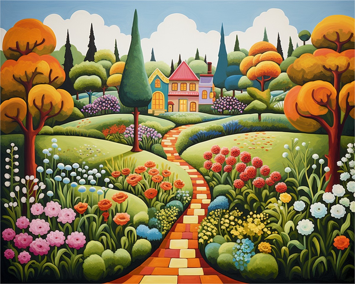 Garden Path Cottage – Paint by Numbers Kit