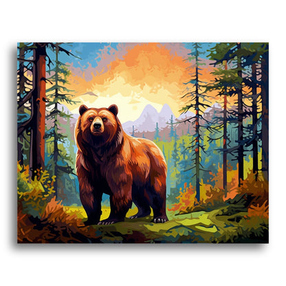 Majestic Forest Bear – Paint by Numbers Kit