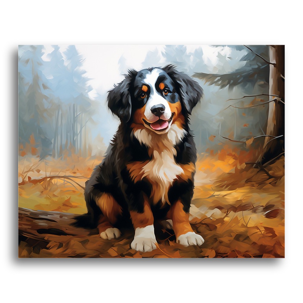 Autumn Bernese Mountain Dog – Paint by Numbers Kit