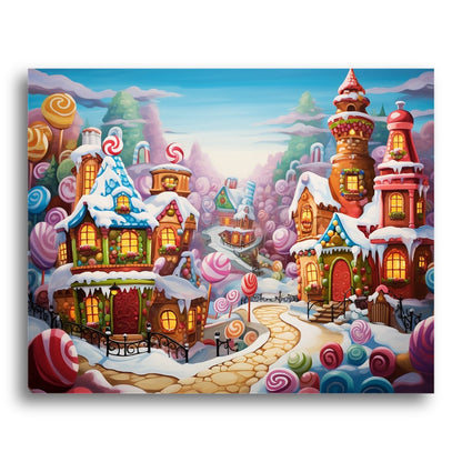 Candy Village Wonderland – Paint by Numbers Kit