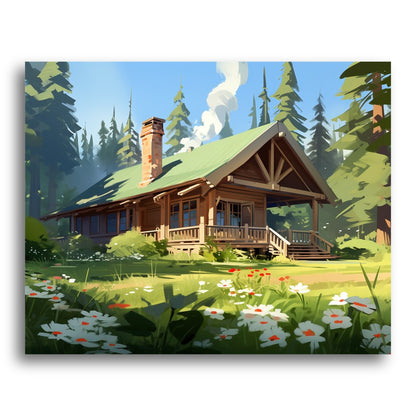 Cottage in the Forest – Paint by Numbers Kit