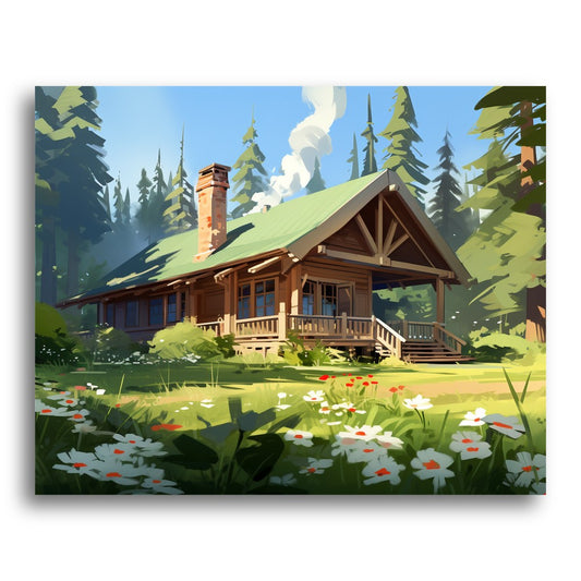 Cottage in the Forest – Paint by Numbers Kit