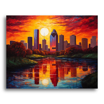Sunset City Reflection – Paint by Numbers Kit