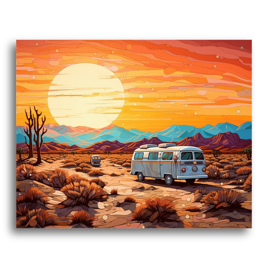 Desert Sunset Vans – Paint by Numbers Kit
