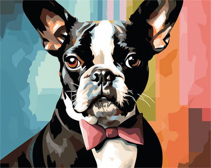 Dapper Boston Terrier – Paint by Numbers Kit