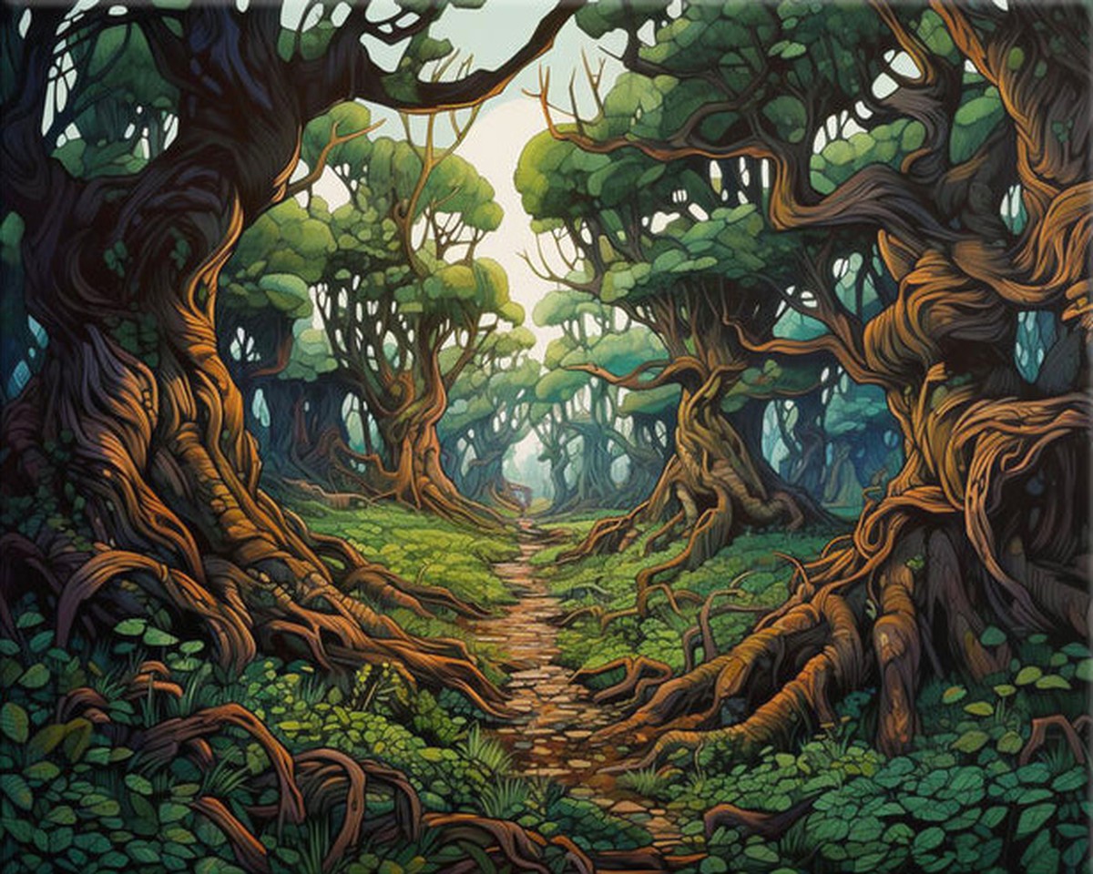 Enchanted Forest Path – Paint by Numbers Kit