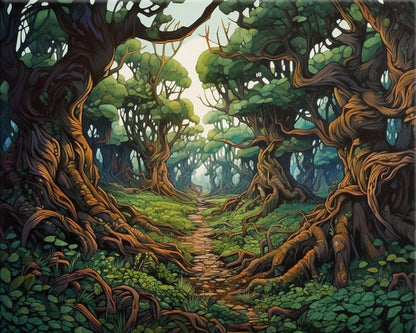 Enchanted Forest Path – Paint by Numbers Kit