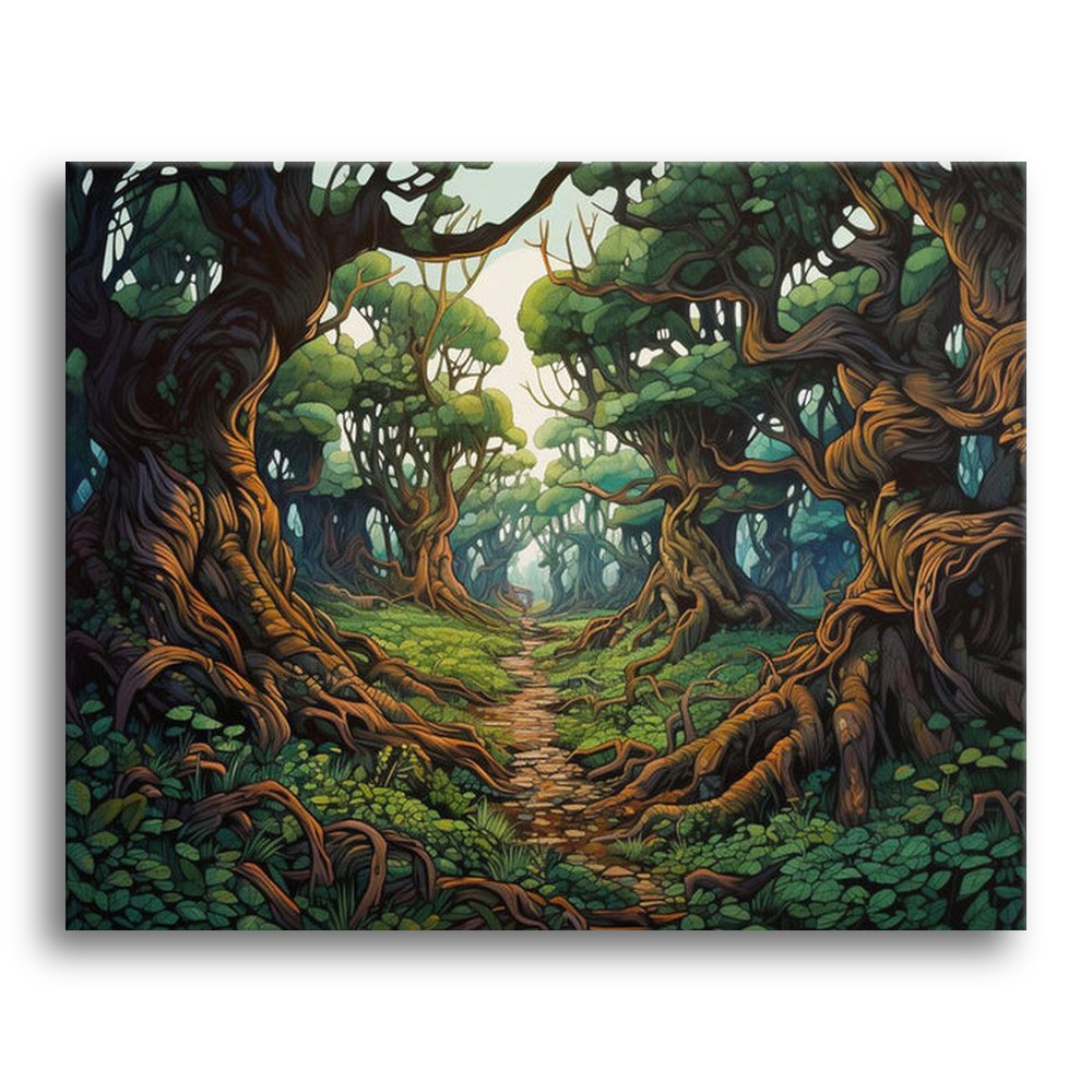 Enchanted Forest Path – Paint by Numbers Kit