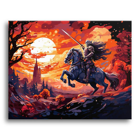 Armoured Knight on Horse – Paint by Numbers Kit
