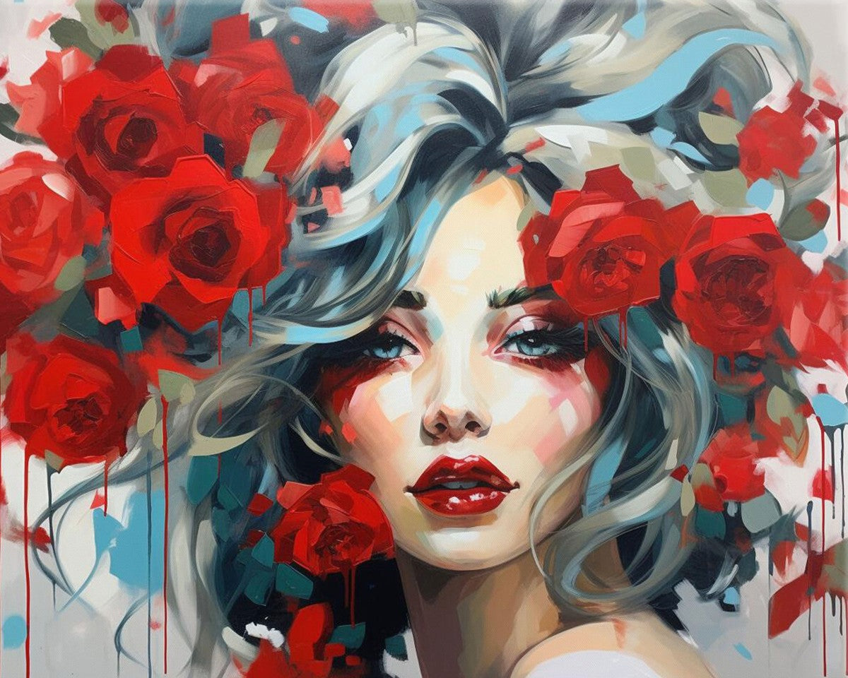 Rose Crowned Woman – Paint by Numbers Kit