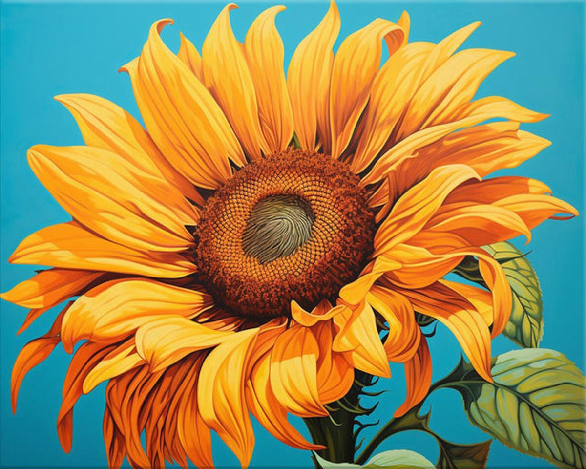 Radiant Sunflower Bloom – Paint by Numbers Kit